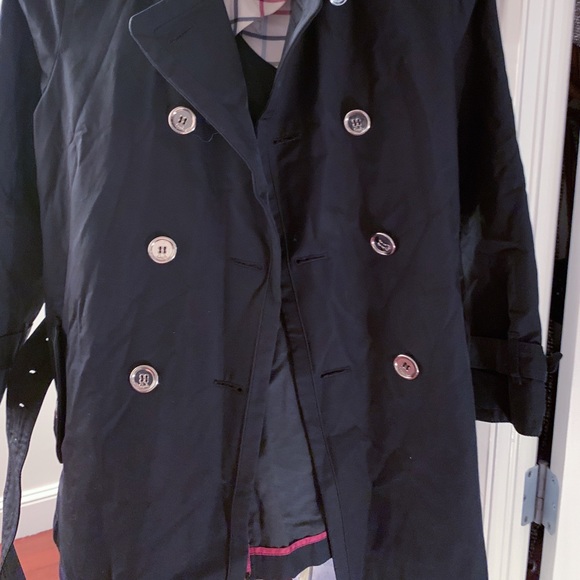 Coach Black Tattersall Short Belted Trench - Picture 8 of 9